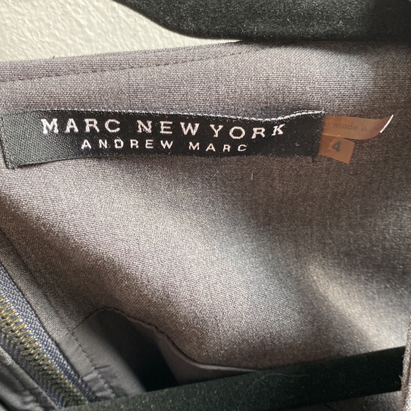 Marc New York gray drop hem sheath dress with zipper detail sz 4 - Picture 3 of 3